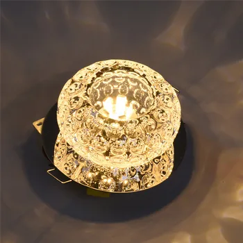 

Creative LED Ceiling Lamp Crystal Lighting With Recessed Mount Aisle Porch Living Room Focos LED Techo Lumiere Plafond Light