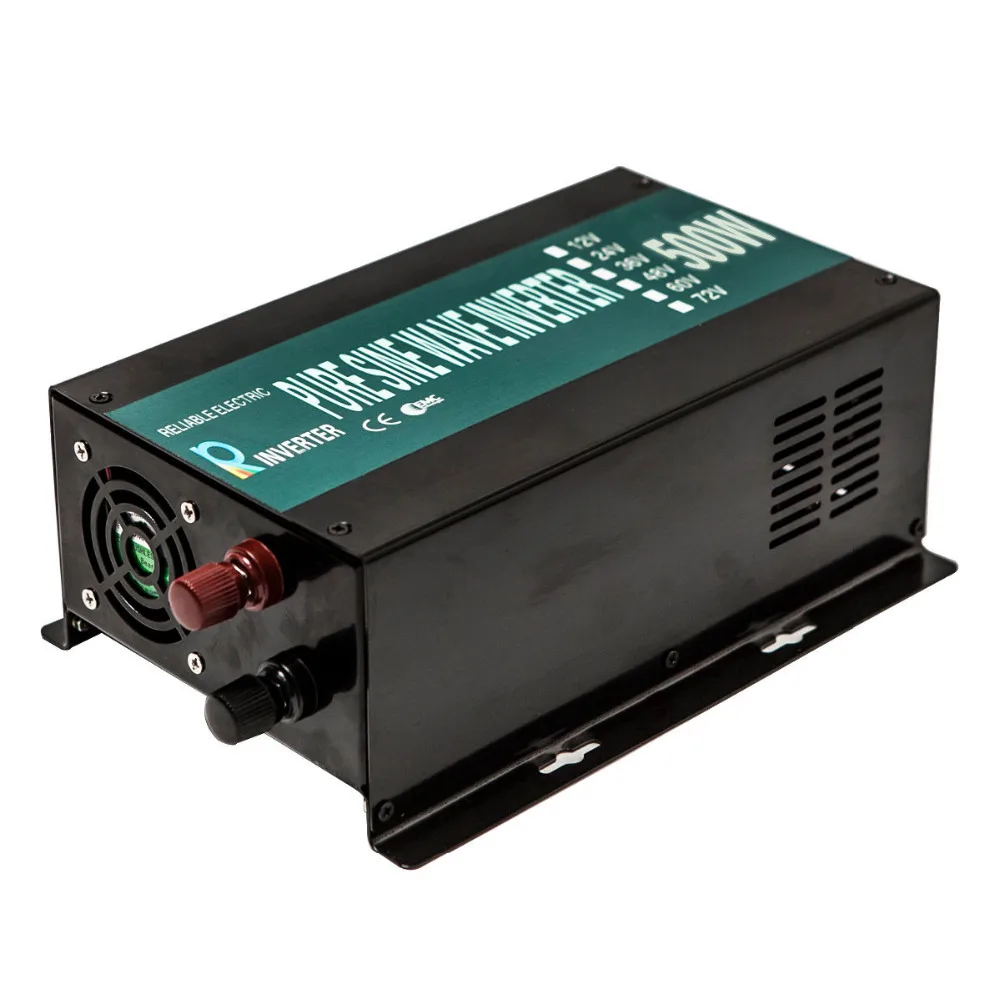 

500W Solar Inverter Pure Sine Wave Inverter Generator Power Inverter 12V/24V/48V DC to 120V/220V/240V AC Converter Power Supply