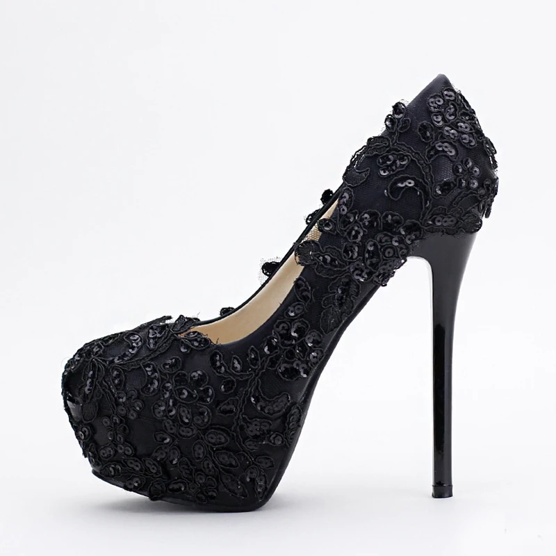 black formal high heels