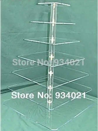 

Free shipping 7 TIER SQUARE ACRYLIC CUPCAKE PARTY WEDDING CAKE STAND wedding decoration
