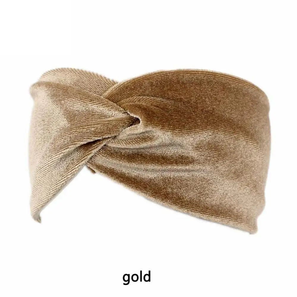 Бархатная повязка для волос для женщин и девочек, одноцветная, с эффектом стирки, модная шапка с галстуком-бабочкой, шапки бини, Bone Gorros Toca Feminina, тюрбан, шапки - Цвет: gold
