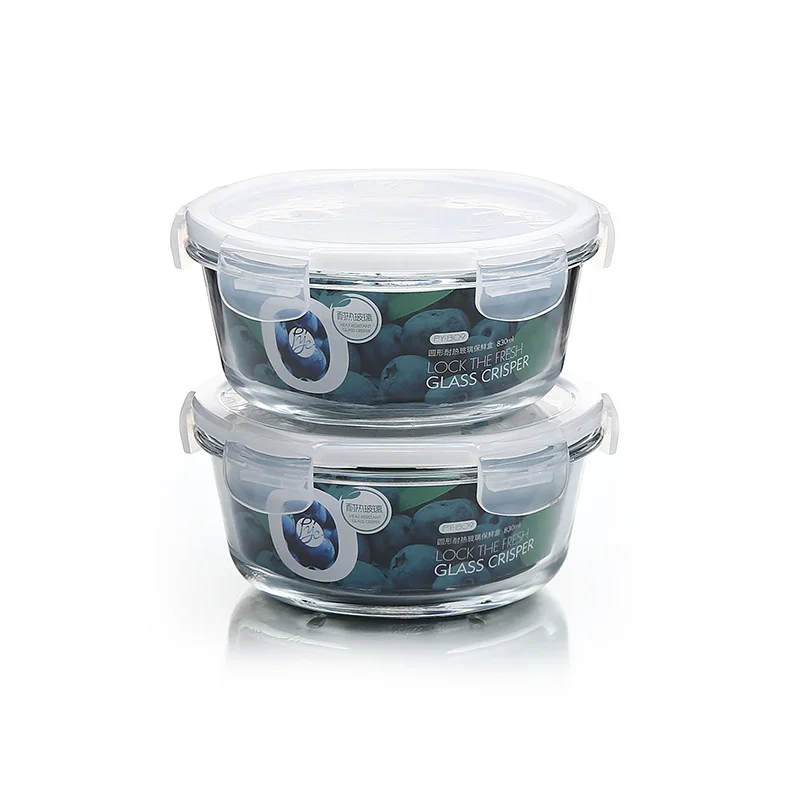 Стеклянные контейнеры для хранения еды контейнер для завтрака коробка с защелкивающимися крышками герметичная Микроволновая печь морозильная камера Сейф