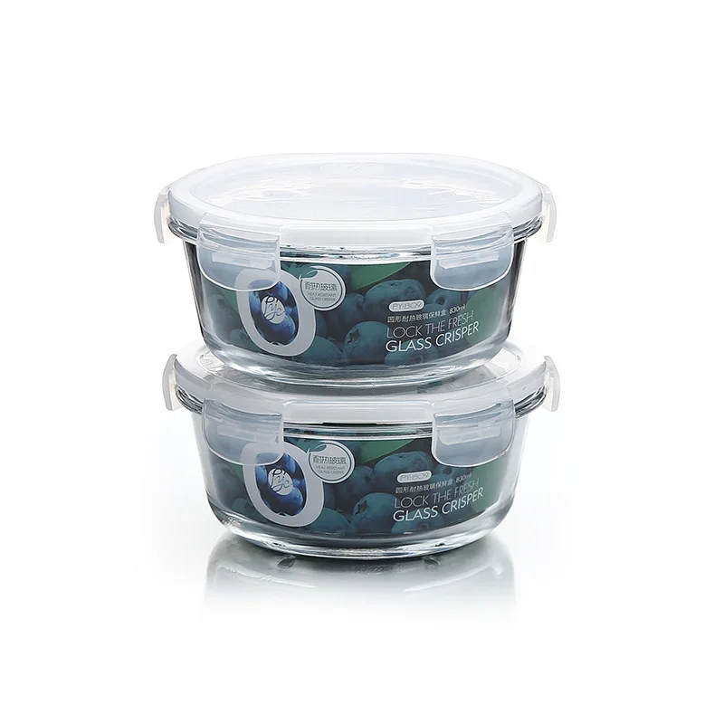 Glass Food Storage Containers Meal Prep Containers  Lunch Box with Snap Locking Lids Leak proof Microwave Oven Freezer Safe