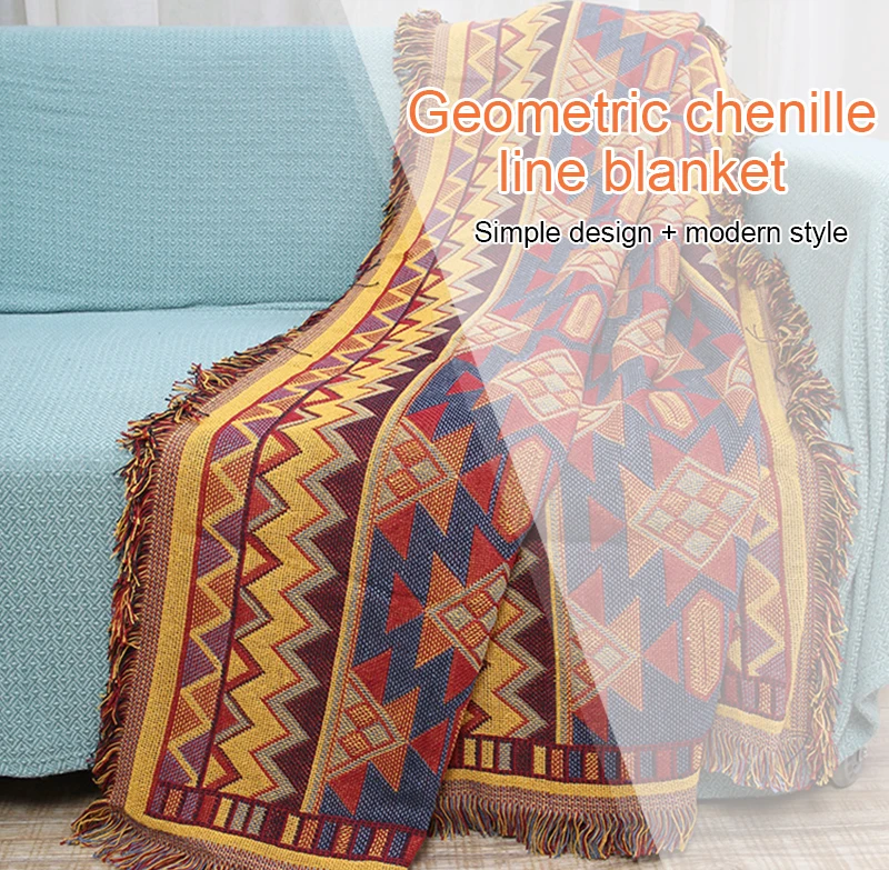 Индийское одеяло из толстого хлопка Cobertor в богемном стиле с кисточками, теплое одеяло для кровати, дивана, самолета, высокого качества, с принтом, чехол для дивана