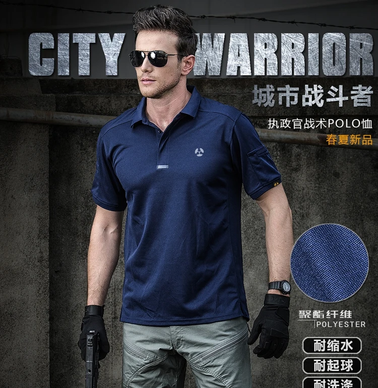 Günstige 2018 neue Männer Sommer Outdoor Sports Military t shirt Wandern Quick Dry Atmungsaktiv Polo Shirt Urban Taktische Armee Militär T hemd