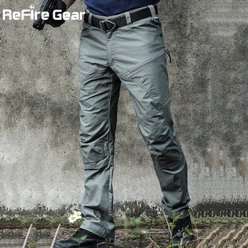 ReFire Gear Military Tactical Cargo Pants Men Special Force Army Combat Pants SWAT Waterproof Large Multi Pocket Cotton Trousers 1