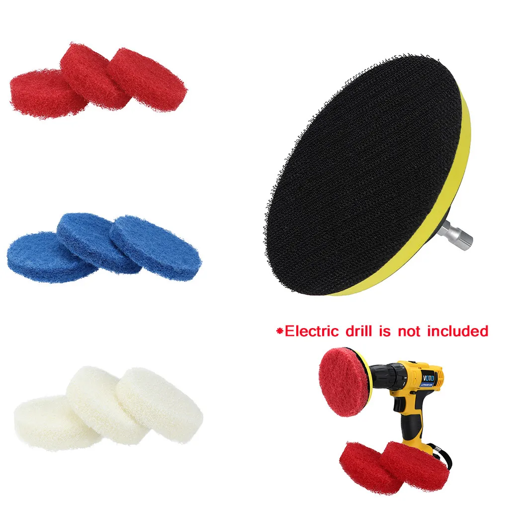 

Durable 3PCS Bathroom Kitchen Cleaning Drill Brush Set Power Scrub Pad Cleaning Kit Cleaning Scouring Pads Washing Handheld Tool