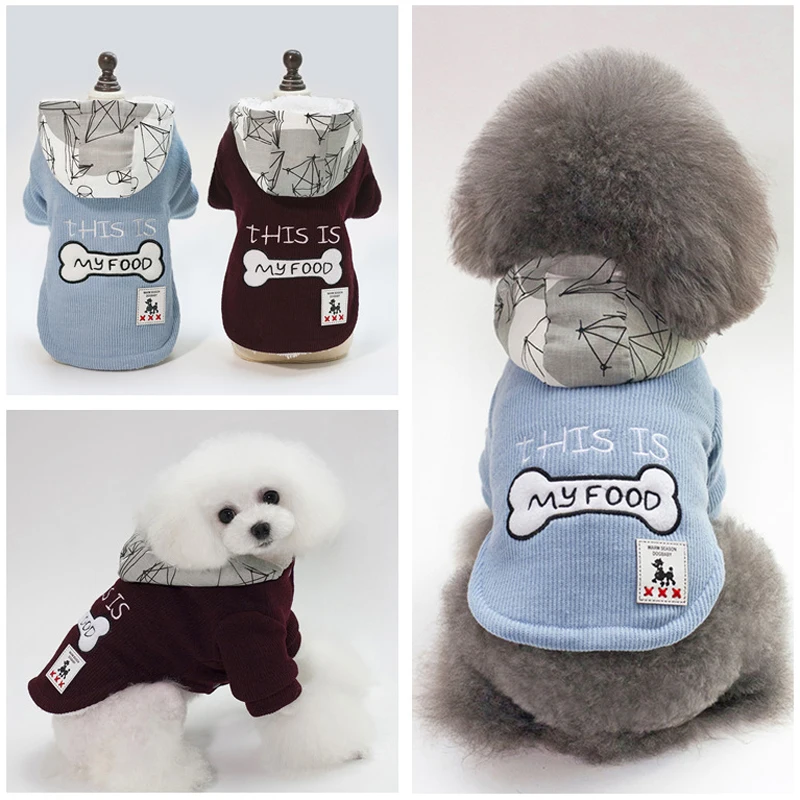 

Winter Warm Pet Dog Hooded Coat Jackets Soft Cotton Pets Clothes for Small Dogs Puppy Cat Clothing Chihuahua Yorkie Sweatshirts