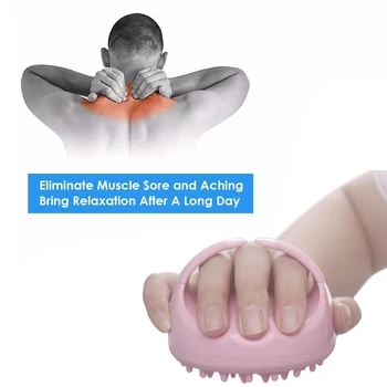 

Handheld 4 Colors Silicone Massage Brush Mini Meridian Massager Pain Relief Back Roller Massager Self Massage Therapy