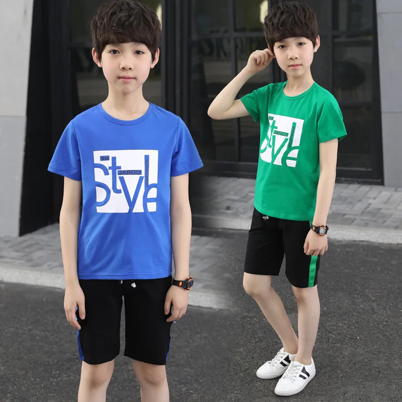 

Toddler Boy Clothes Children's Clothing Sets Boutique Outfits Short Sleeve T-shirt + Shorts Kids Suits