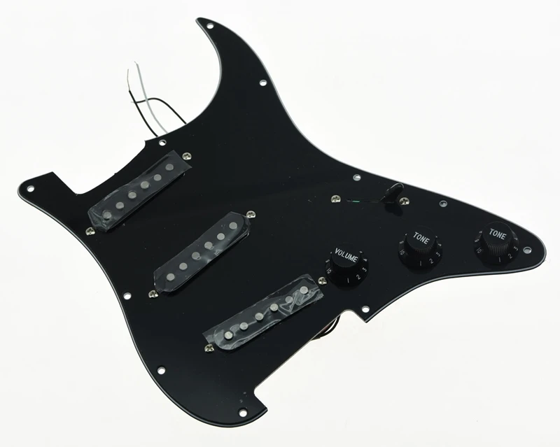 Загружено встроенный кабель накладку ст страт с Алнико Пикап черный 3-слойная для Fender США 