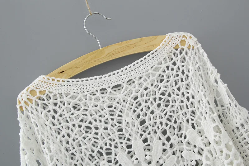 Женские сексуальные блузки модная ажурная кружевная рубашка с рукавом до локтя