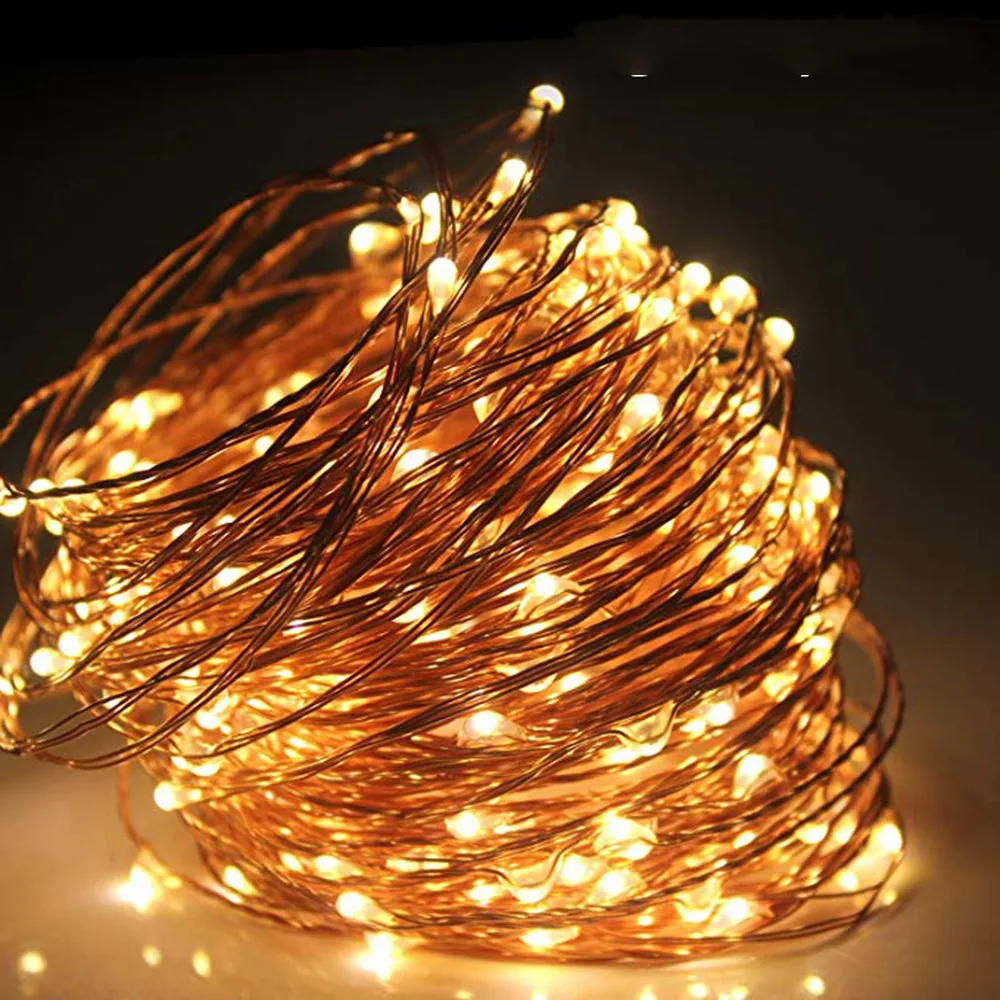 Новый Высокое качество Рождественский Декор гирлянды электрические плагины многоцветные изменения 100 светодио дный led Прямая доставка