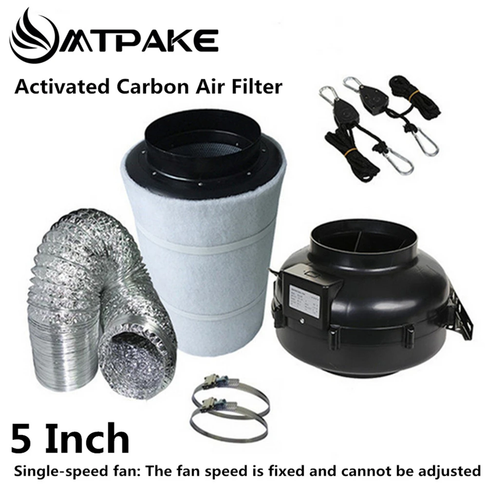 

Grow Tent for 5 Inch Centrifugal Fans&Activated Carbon Air Filter for GreenHouse Grow Tent Hydroponic LED HPS/MH Grow Light