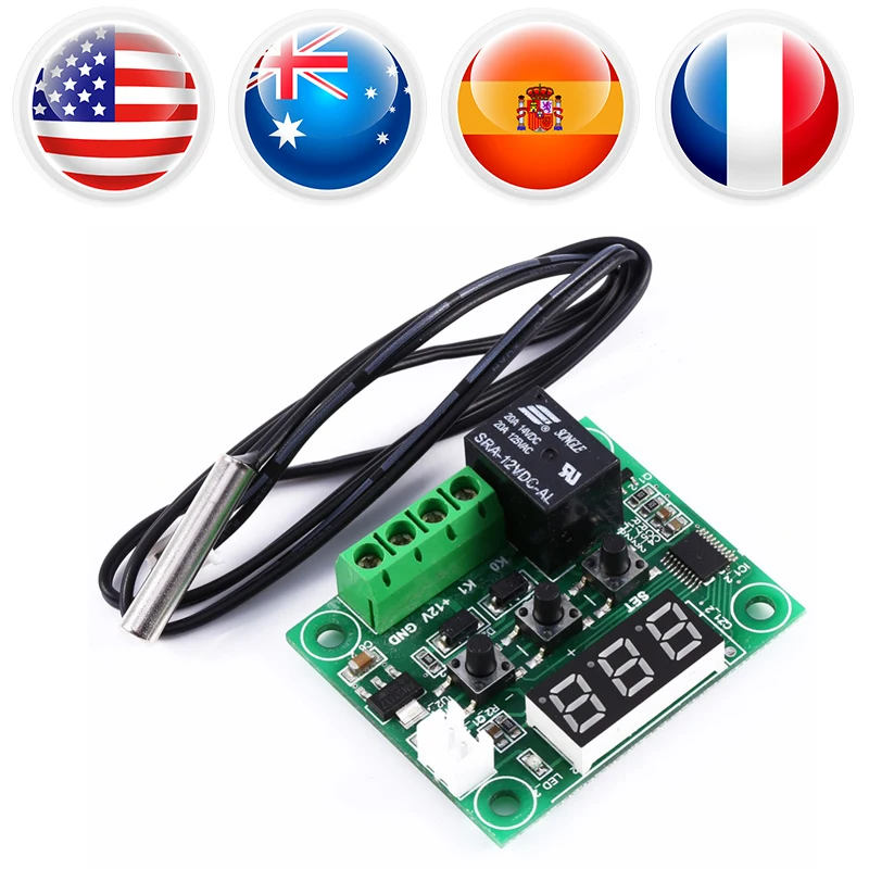 50-110° 12V W1209 Digital thermostat Temperature Switch Control Sensor Sell