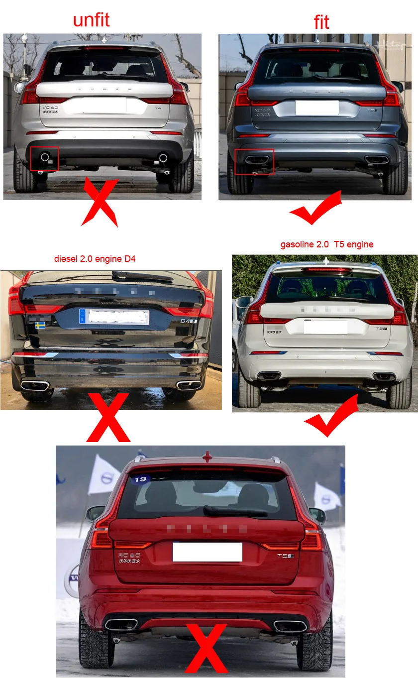 Защитный бампер противоскользящая пластина для VOLVO XC60 2017 2018 2019 2020 Новый АБС