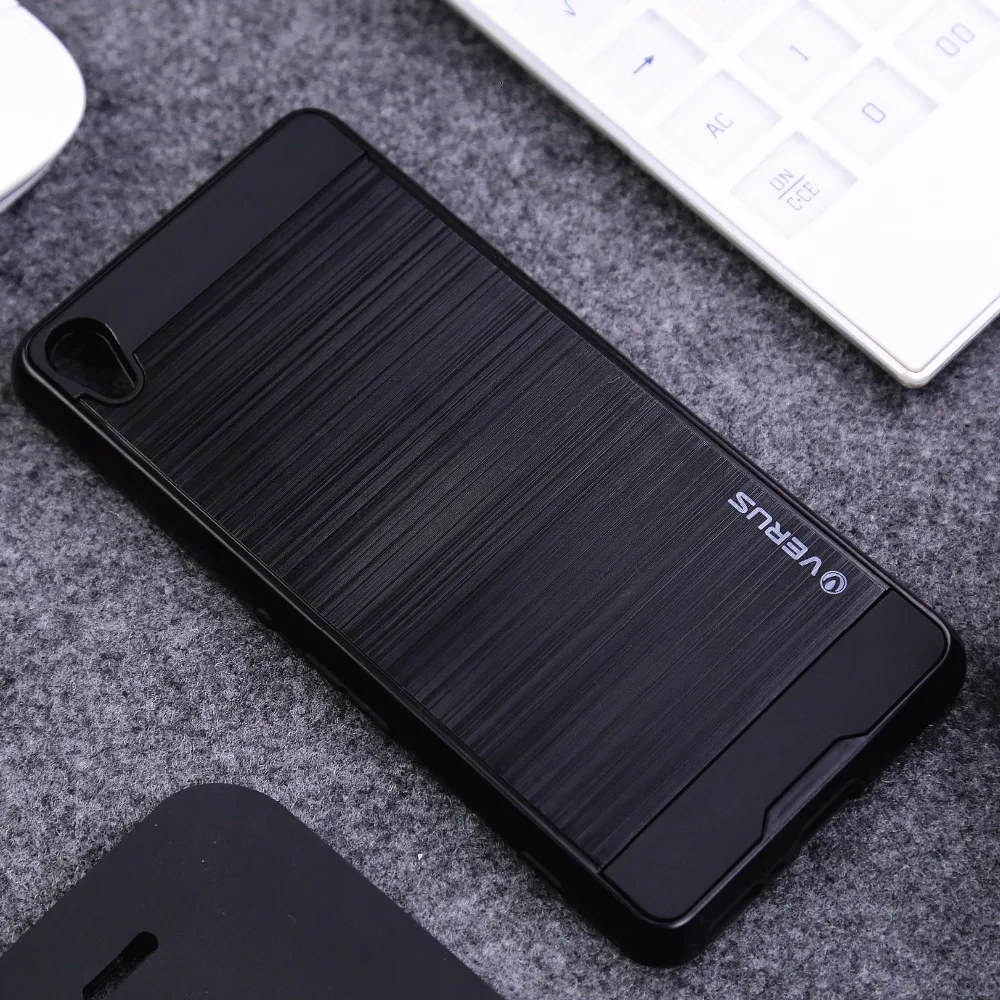 

Luxury Dual Hybrid Brushed Hard Back Cover Shockproof Case For Sony Xperia M4 Aqua M5 E4 C4 Z1 mini XA Ultra