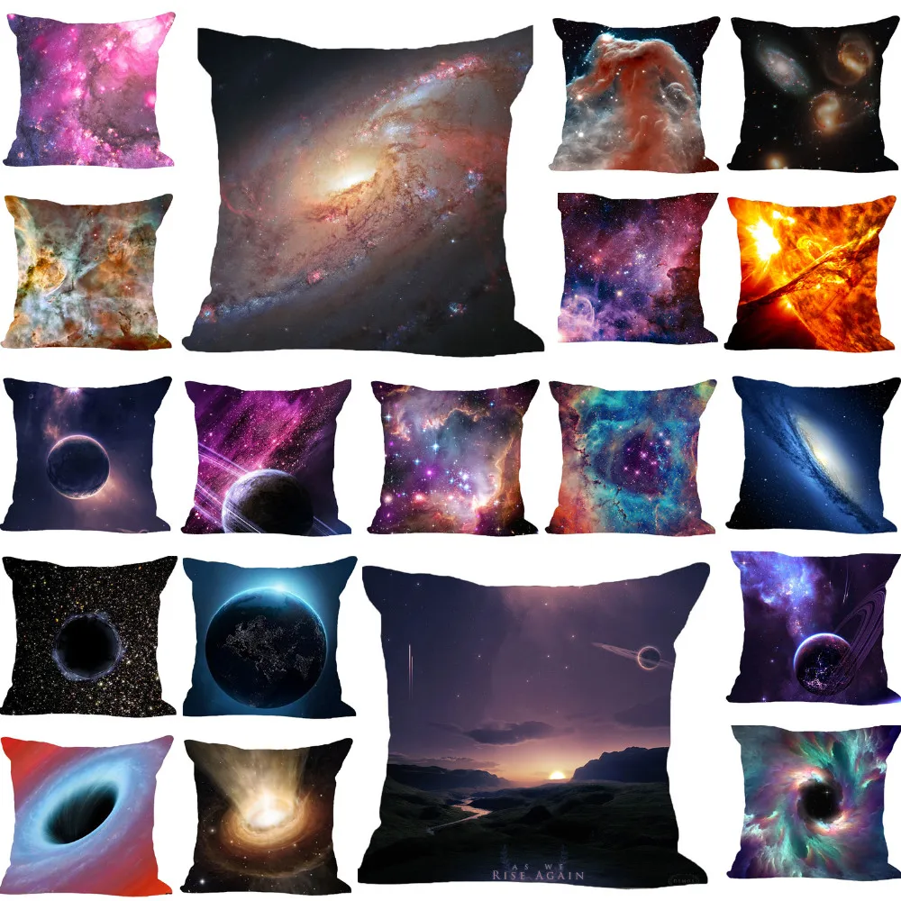 

Star Planet Constellation Cotton Linen Pillow Case Fantasy Throw Pillow Cover