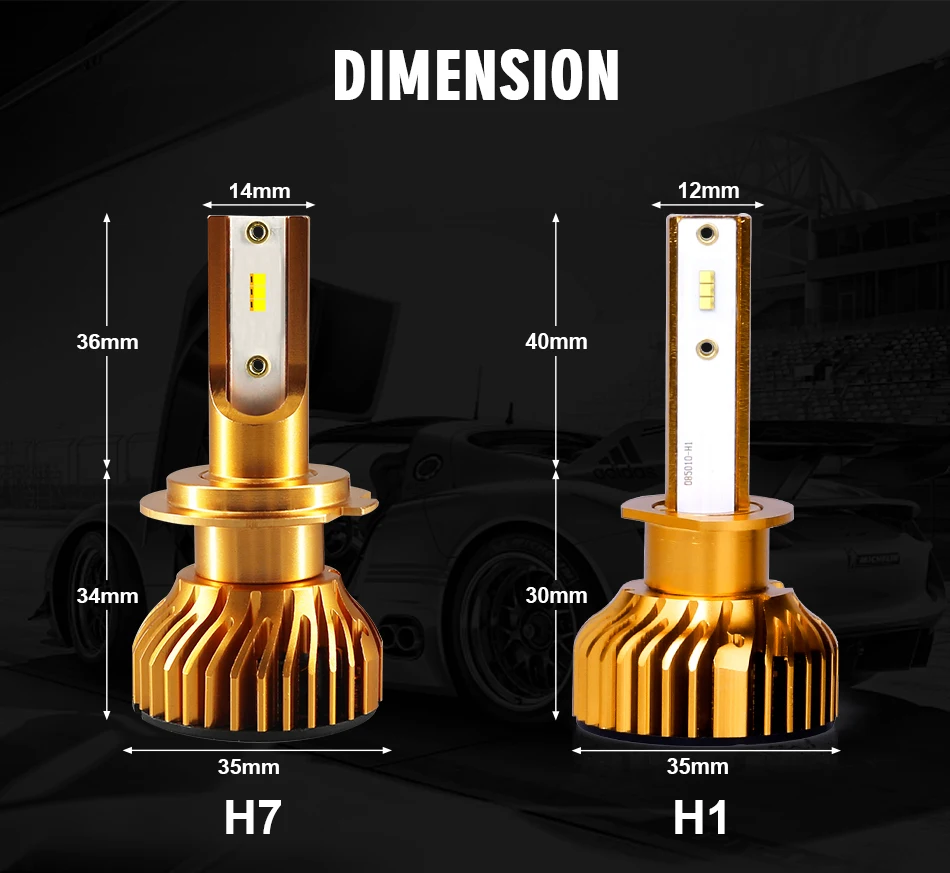 2 шт. с LUMI светодиодный S luxeon ZES турбо светодиодный h7 h4 canbus одежды с принтом «Тачки», лампы для передних фар h1 h8 h11 Светодиодный Противотуманные огни 9005 9006 12000LM 6000K