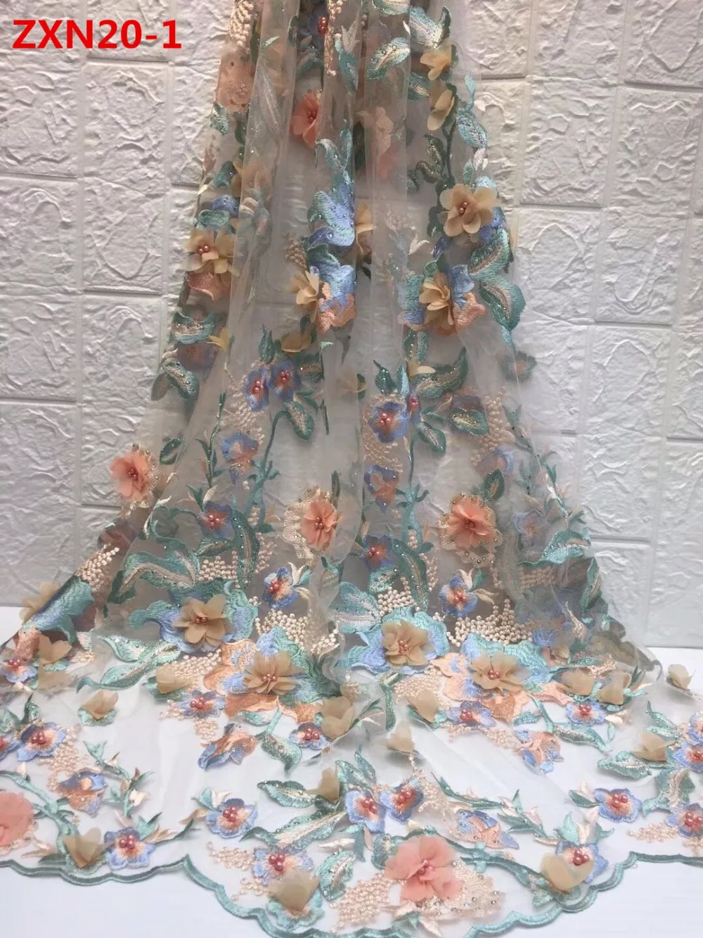 

high quality soft bridal lace embroidery fabric valent french net lace fabric for dress