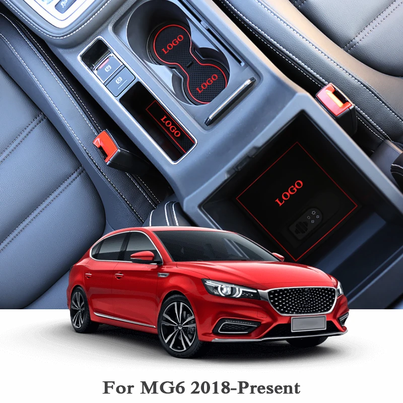 

13Pcs/Set Slot Pad Interior Door Groove Mat Latex Anti-Slip Cushion For MG6 2018 2019 Dedicated Mat Internal Car Accessories