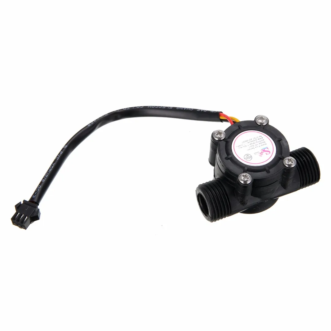 1pc 1-30L/min Water Flow Sensor Control Effect Flowmeter 1/2'' Hall  Flow Mesuring Tool For Arduino