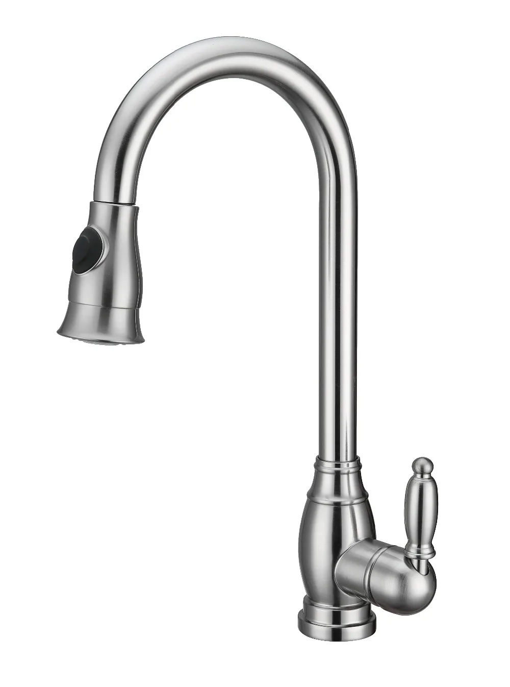 Modern Standard Spout Pull out / down Single hole deck mounted kitchen sink faucet mixer tap Brushed nickel color | Обустройство дома