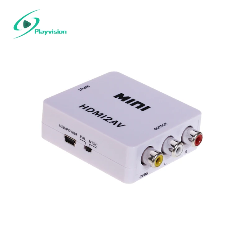 

MINI HDMI to AV Converter Designed to Separate Integrated HDMI Audio to AV Composite Video and The FL/FR Stereo Audio
