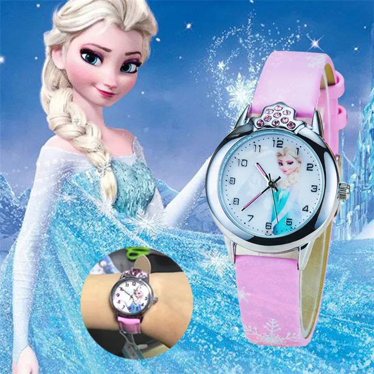 

Princess Elsa Children Watches Electronic Colorful Light Source Child Watch Girls Birthday Party Kids Gift Clock Childrens Wrist