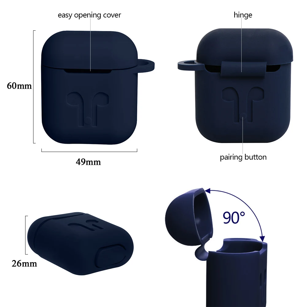 4Pcs/Set Silicone Wireless Bluetooth Earphones Case For Airpods Apple i10 i12 TWS Earbud Earphone accessories Protective Cover