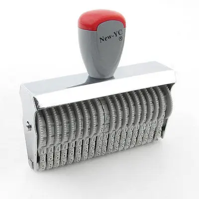 

Office 19 Band 5mm x 3mm Rubber 0-9 Numbers Numbering Stamp Gray Red