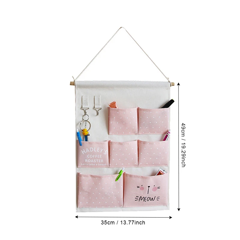 BAKINGCHEF القطن خط حقيبة تخزين قابلة للحمل المنزل وراء الباب الحائط المنظم ألعاب أطفال الحقيبة الملابس خزانة حالة