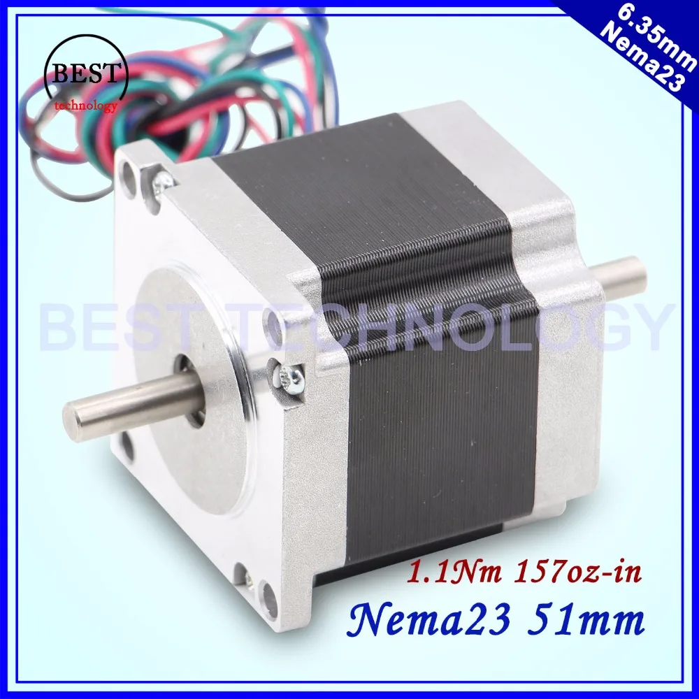 NEMA23 stepper motor dual shaft 57X51mm 2.0A 1.1N.m stepping motor