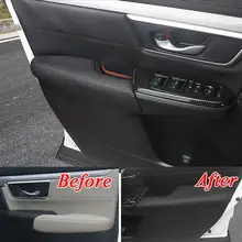 Per Honda CRV CR-V 2017 4 pz Auto Porta Bracciolo Cucito Cuoio DELL’UNITÀ di elaborazione di Superficie Borsette Della Copertura Trim Decorativo Car Styling accessori