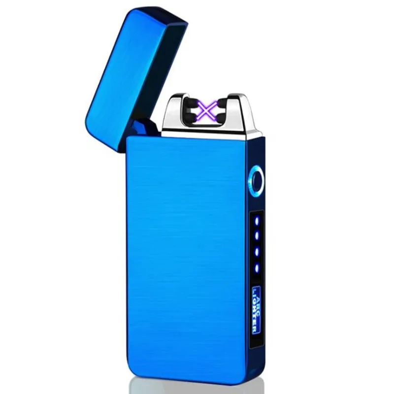 USB зарядка прикуриватель двойной для Плазменно-дуговой зажигалки ветрозащитный негорящий электронный зажигалка для курения