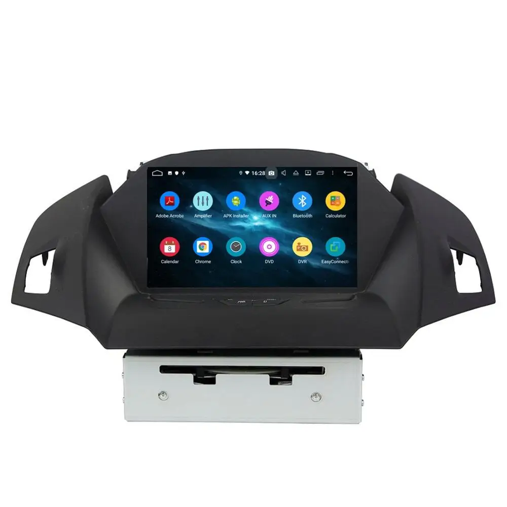 Cheap 1 din 8" Android 9.0 Car Radio DVD GPS Head Unit for Ford KUGA 2013 2014 2015 2016 2017 2018 Bluetooth WIFI USB Mirror-link 2