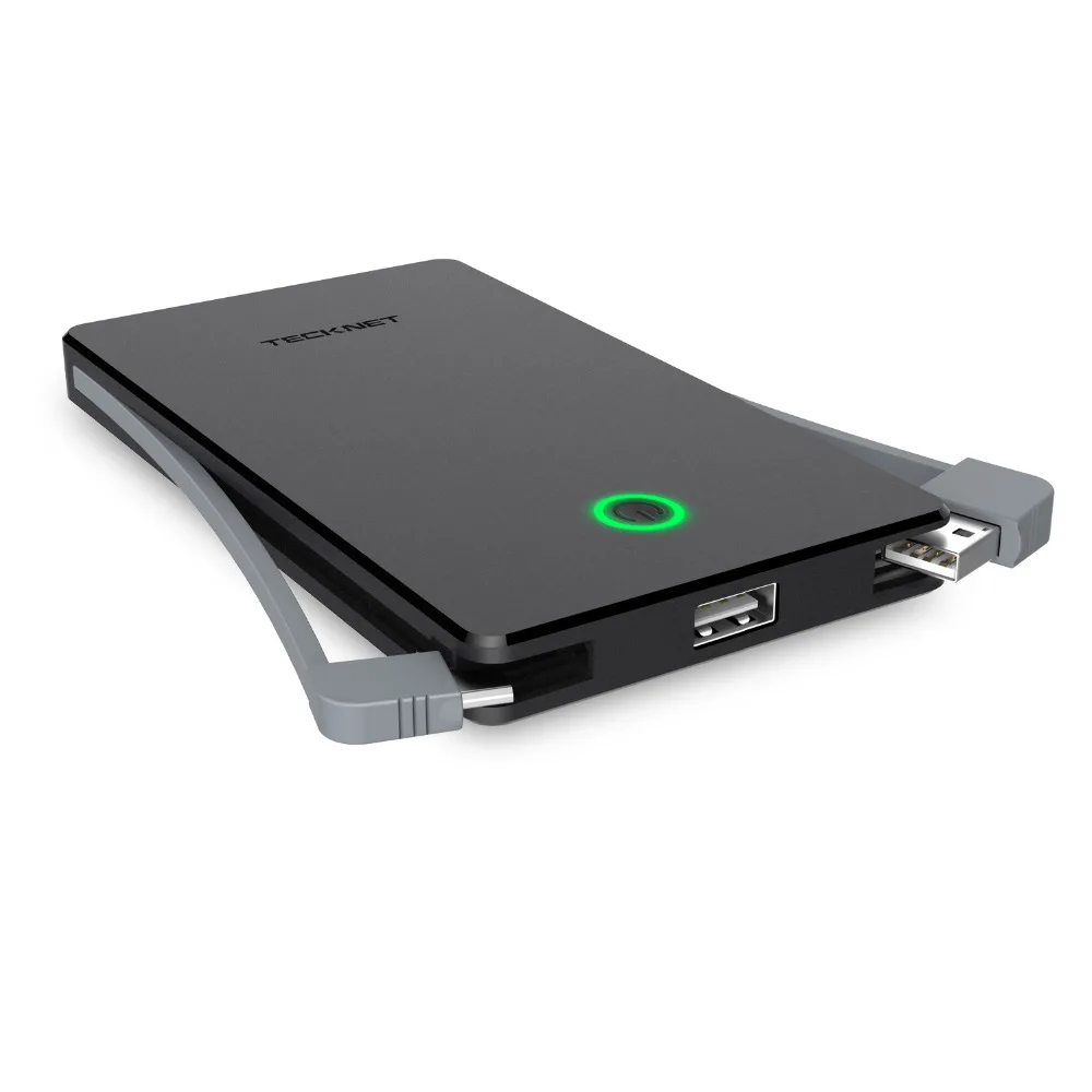 imágenes para Tecknet construido en cable 6000 mah usb portátil cargador de batería externa power bank con la tecnología de carga inteligente para iphone imágenes para Tecknet construido en cable 6000 mah usb portátil cargador de batería externa power bank con la tecnología de carga inteligente para iphone