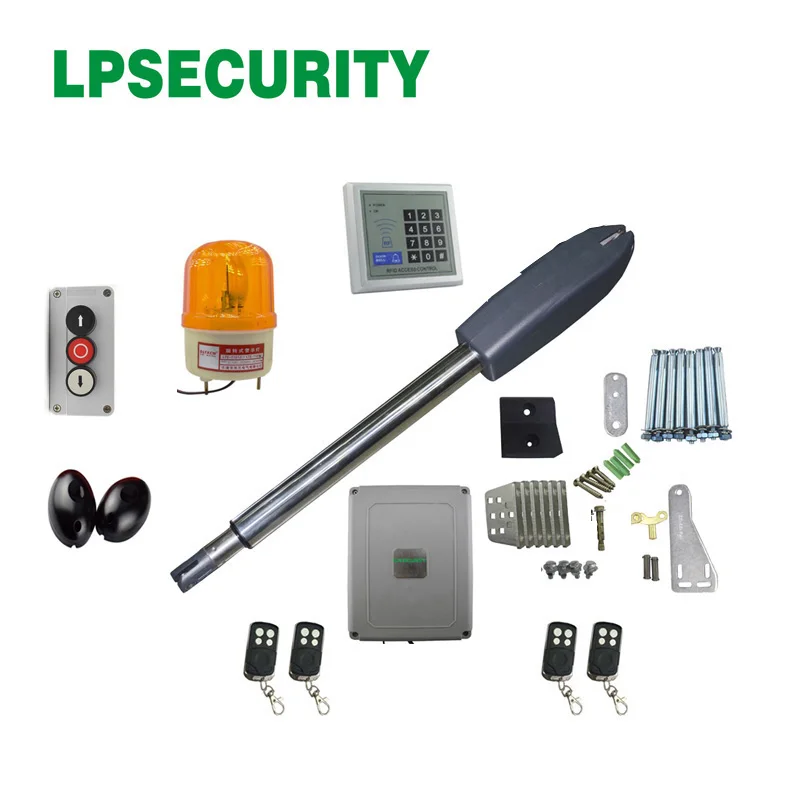 LPSECURITY 300kgs single Arm DC24V electric Automatic Swing gate motor
