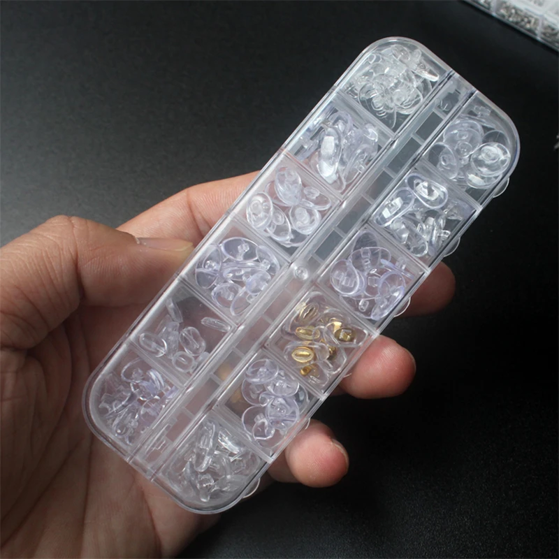 

One Box Soft PVC Eyeglass Repair Tool Screw Push On Nose Pads Kit Glasses Accessories ZJM9130
