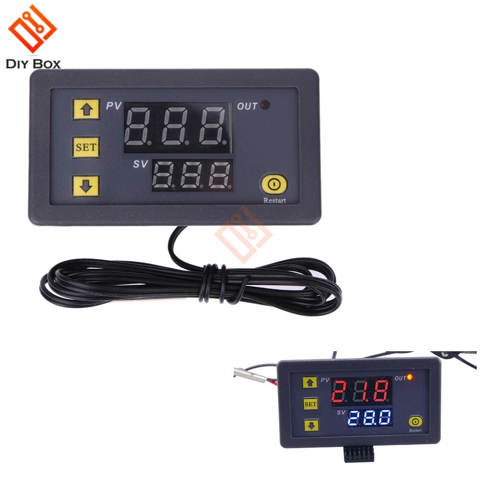

W3230 220V AC Digital Temperature Controller Thermostat Thermometer Temperature Sensor Meter Smart Home Heat Cooling Control