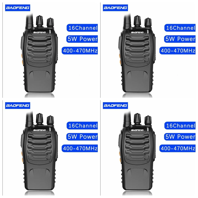 4 шт. Baofeng 888 s рация UHF 400-470 МГц коммуникатор передатчик BF-888S двухстороннее радио