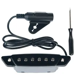 Черный SH-85 подключение к аудиовыходу w/отвертка для акустической 6 или 12 струнная гитара; музыкальные инструменты аксессуар