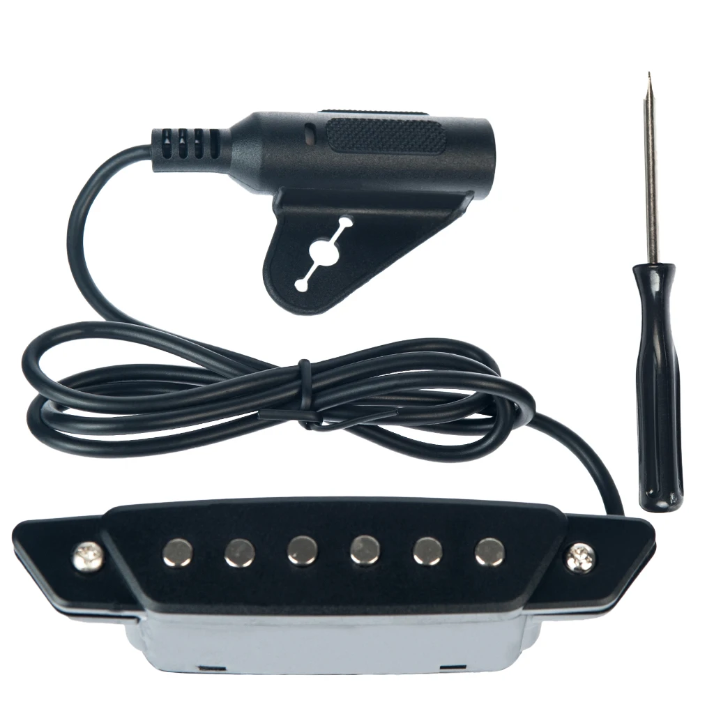 

Black SH-85 Sound Hole Pickup w/ Screwdriver For Acoustic 6 or 12 String Guitar Music Instrument Accessory