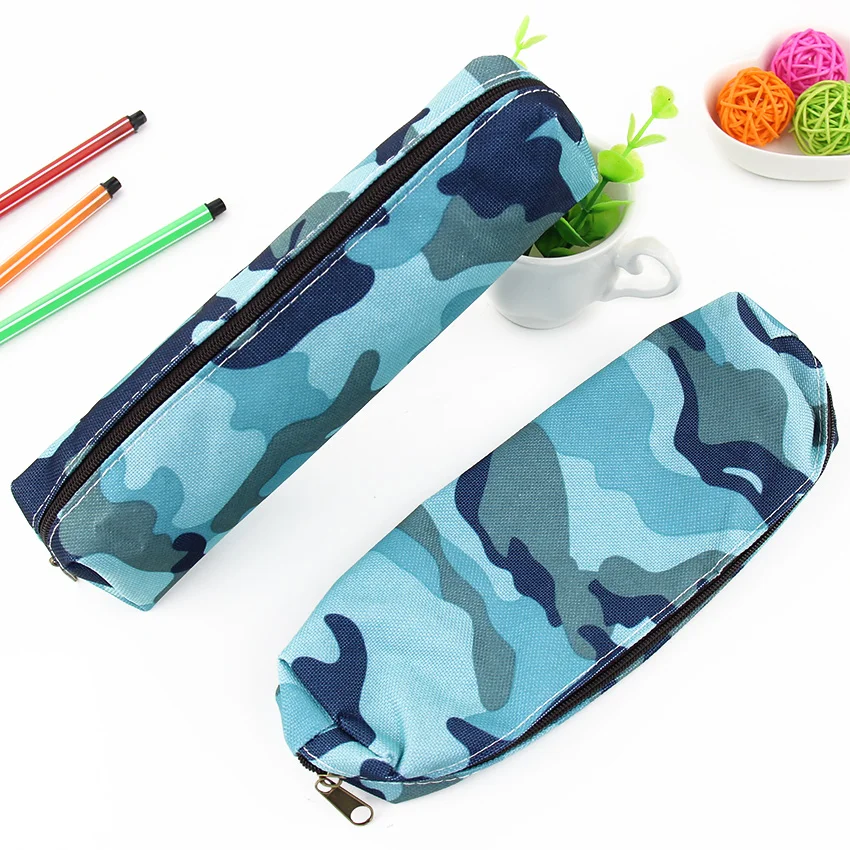 1 шт., камуфляжный чехол-карандаш, школьные принадлежности, красочный чехол на молнии, офисные принадлежности, сумка-карандаш