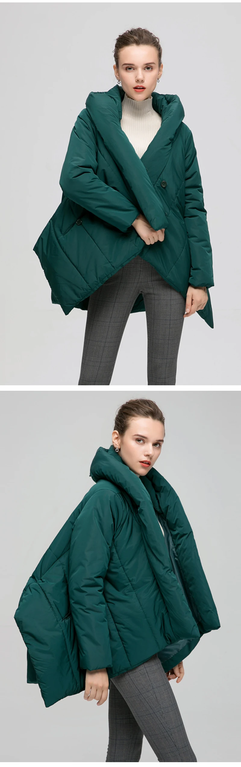 Bagomoto пальто для женщин зима Модный Плащ Куртка зимняя женская парка свободного размера плюс пуховик Зимнее пальто теплая куртка пальто
