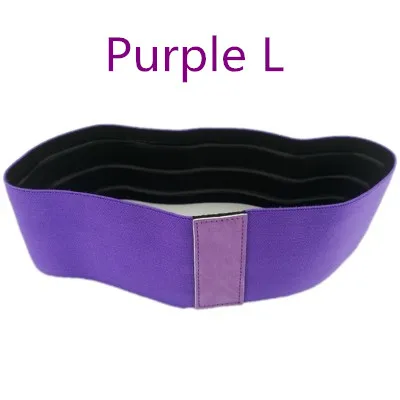 Силиконовые скользящие хлопковые Эспандеры для бедер эластичные резинки для упражнений на бедрах и бедрах клейкие ленты для фитнеса ленты для тренировок - Цвет: purple L