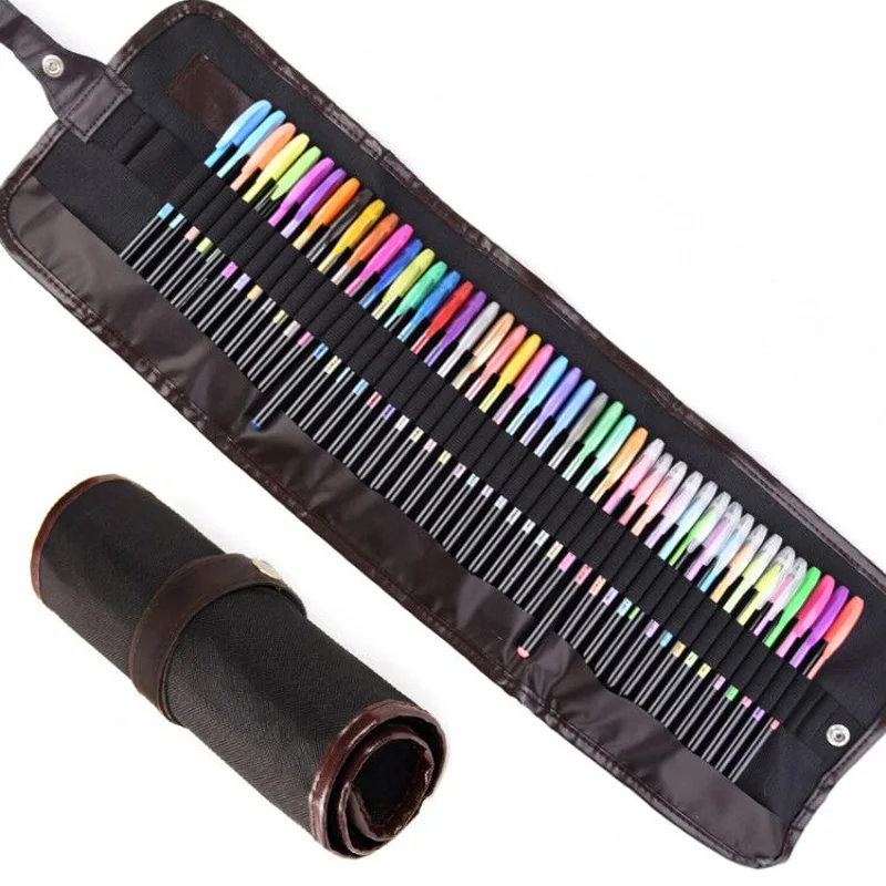 

12/24/36/48 Color Gel Pens Set & Refills School Stationery Pastel Neon Glitter Sketch Drawing Color Pen Art Marker Gift