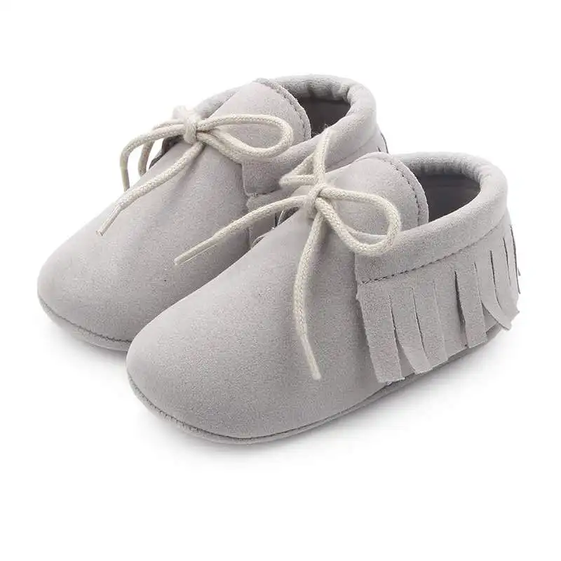 Обувь для новорожденных; кожаные мокасины для малышей; повседневные кроссовки с блестками; детская обувь; обувь для маленьких мальчиков и девочек - Цвет: Grey