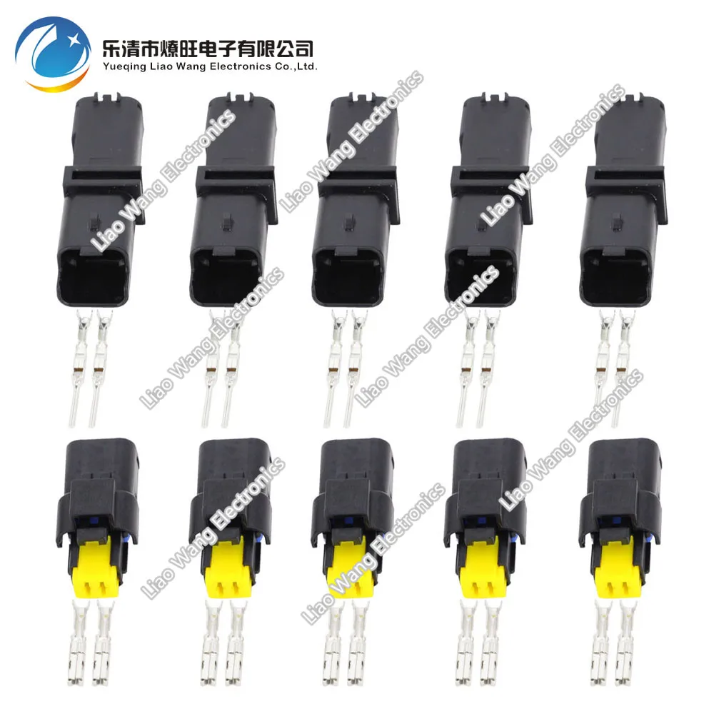 

5 Set 2 Pin DJ7027A-1.5-11/21 Female Male FO Turn Light Plug FO Lamp Socket FCI Car Sensor Connector For Auto Truck 2P
