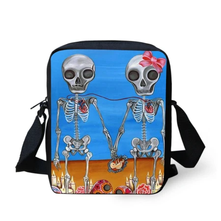 FORUDESIGNS/винтажная маленькая сумка-мессенджер, 3D Панк, череп, сумки на плечо для детей, школьная сумка для книг, женские сумки, мини сумка через плечо - Цвет: C626E